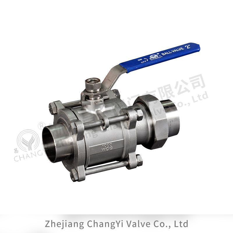 三片式球閥卡套焊接